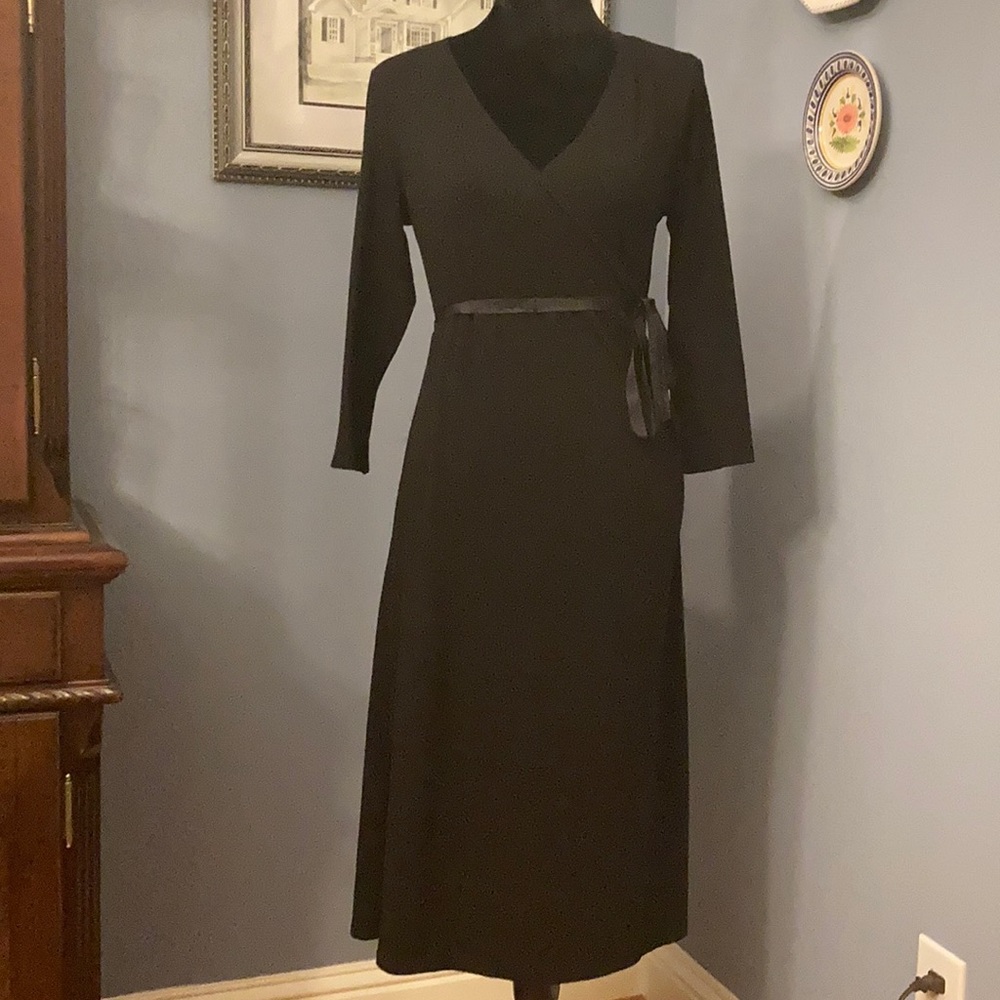 Maternity faux wrap dress